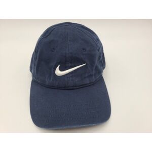 Toddler Nike Adjustable Hat Cap Swoosh Baseball Beach Sun Boy Girl Blue White